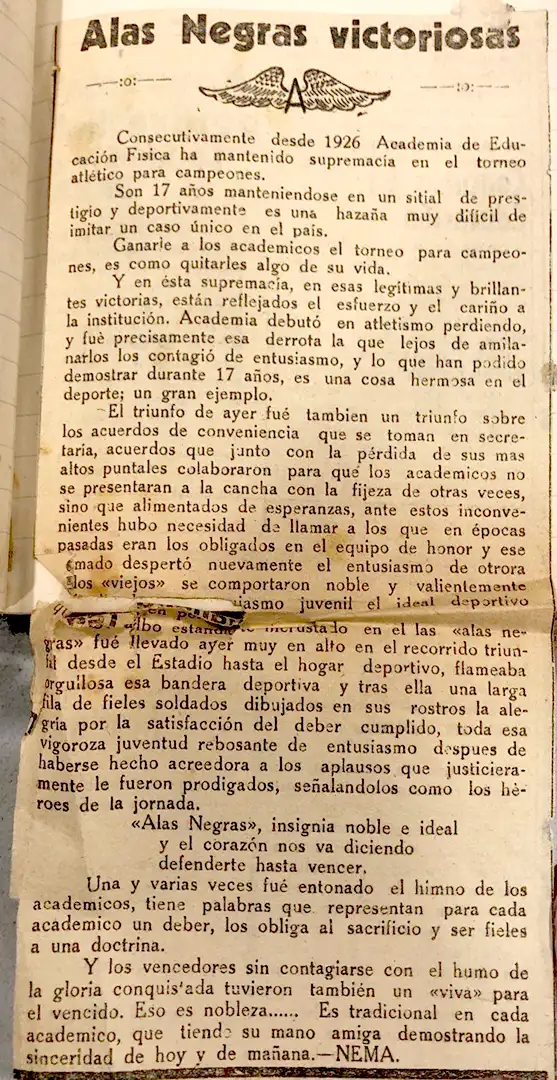 1943_ElTarapaca_AlasNegrasVictoriosas