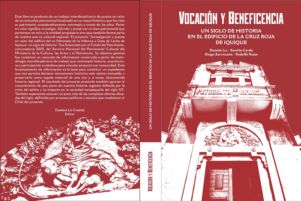 Portada libro vocacion y beneficencia historia edificio cruz roja iquique