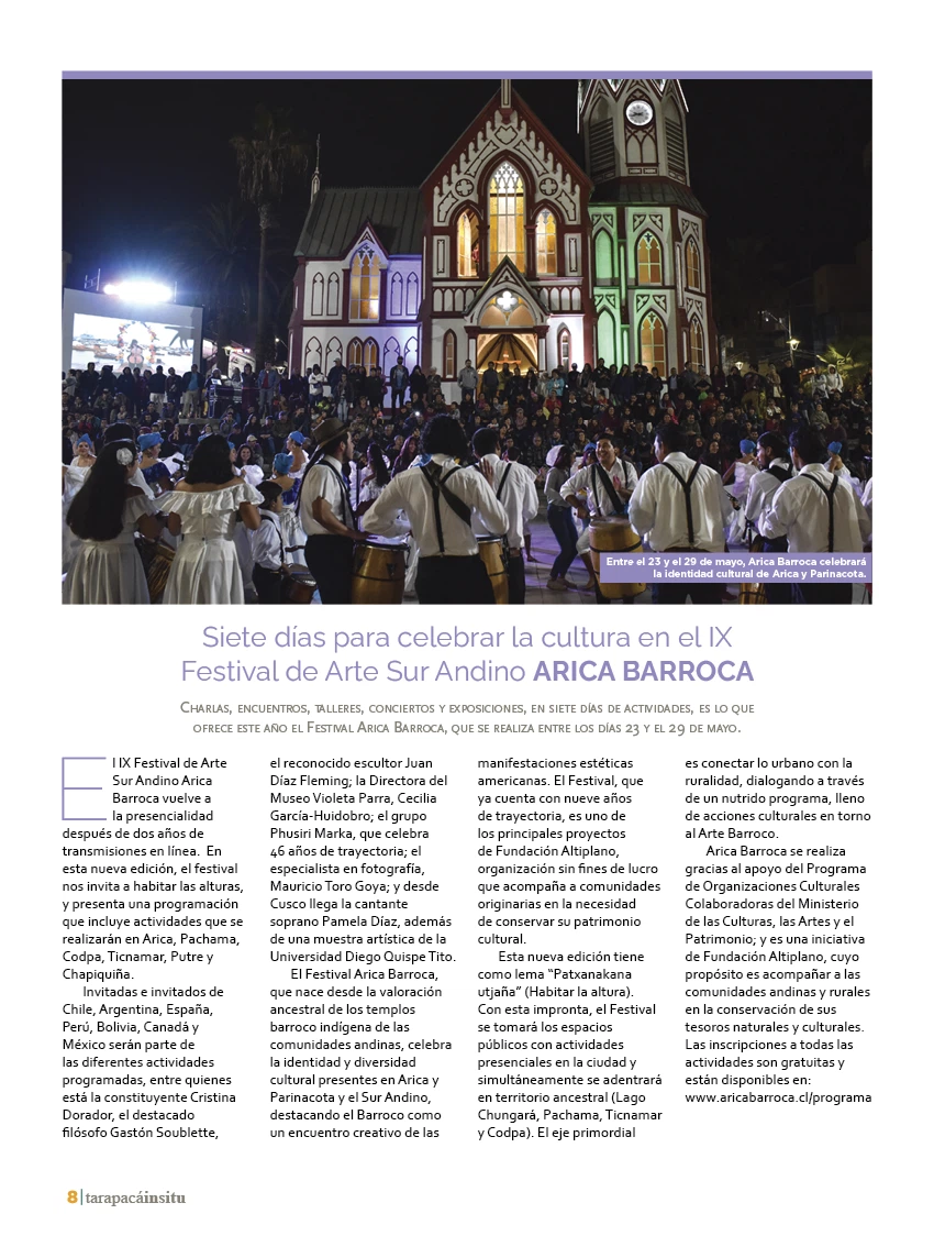 Revista Tarapacá Insitu Edición 38 - P8