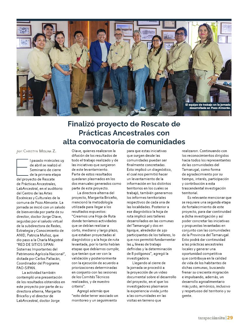Revista Tarapacá Insitu ed49 - Página29