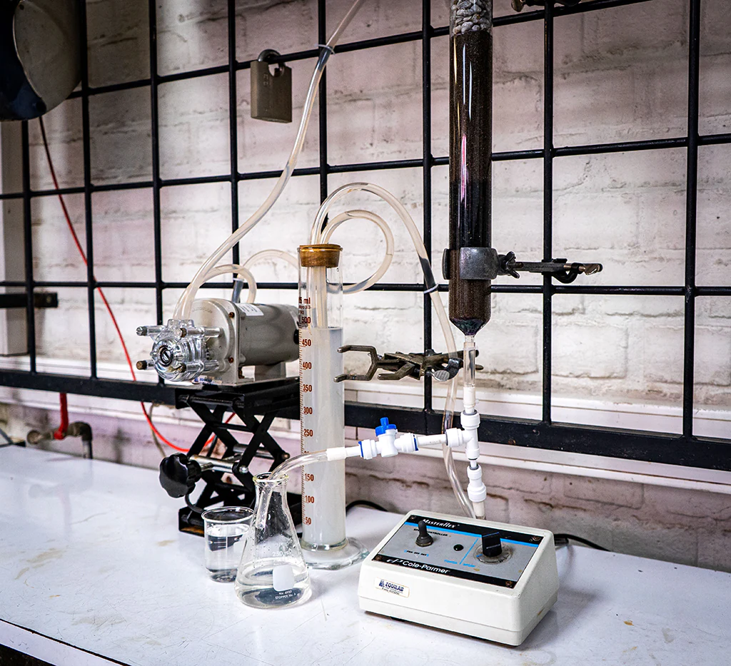 Pruebas de sistema de filtro en laboratorio