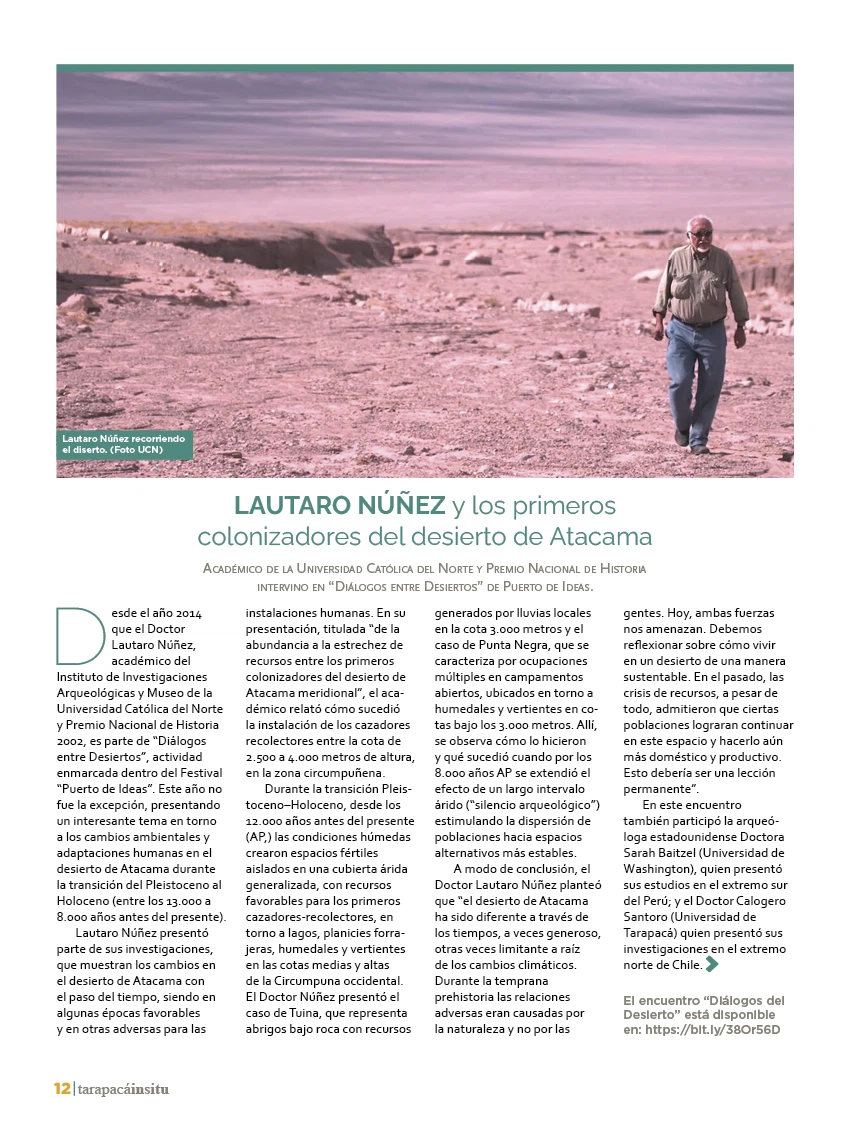 Revista Tarapacá Insitu Edición 38 - P12